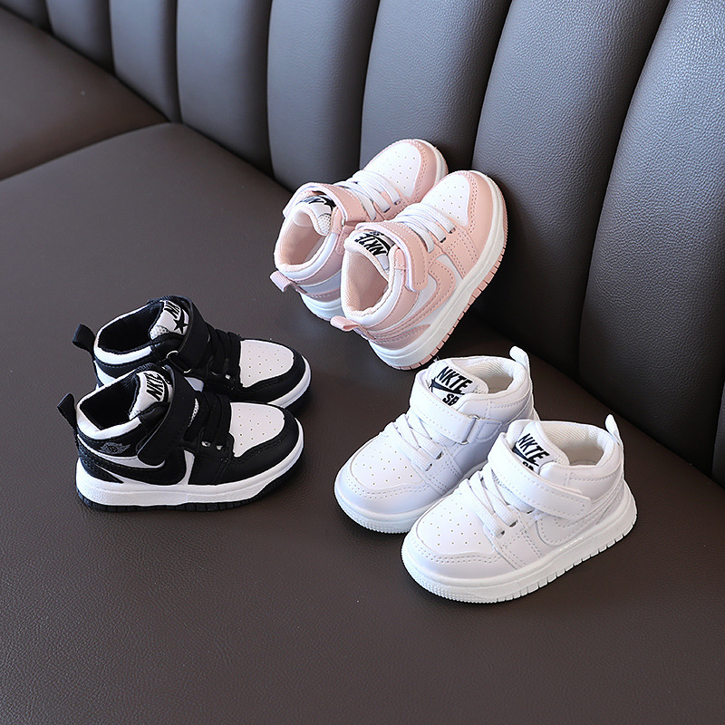 Boys' Mid-Top Sneakers 2025 Spring & Fall New Kidsren's Flats Kidsren's Baby Sneakers Girls' Shoes Small White Shoes