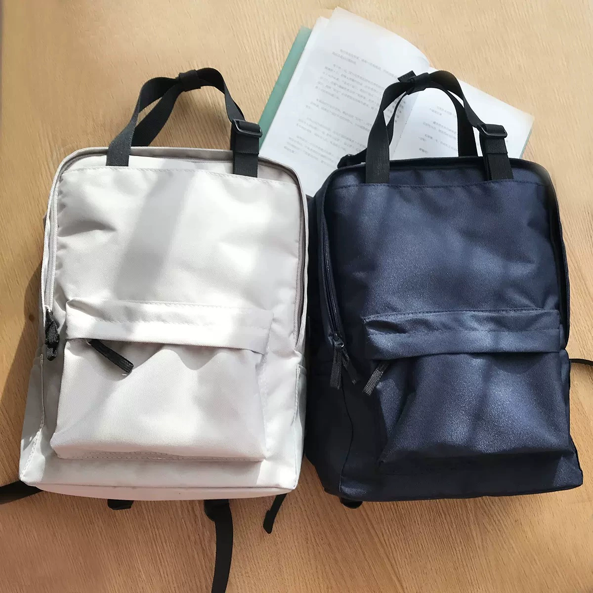 Непечатная японская хорошая сумка на плечо A4 сумка рюкзак для мужчин и женщин ручная сумка PC компьютерная сумка для хранения студенческая школьная сумка