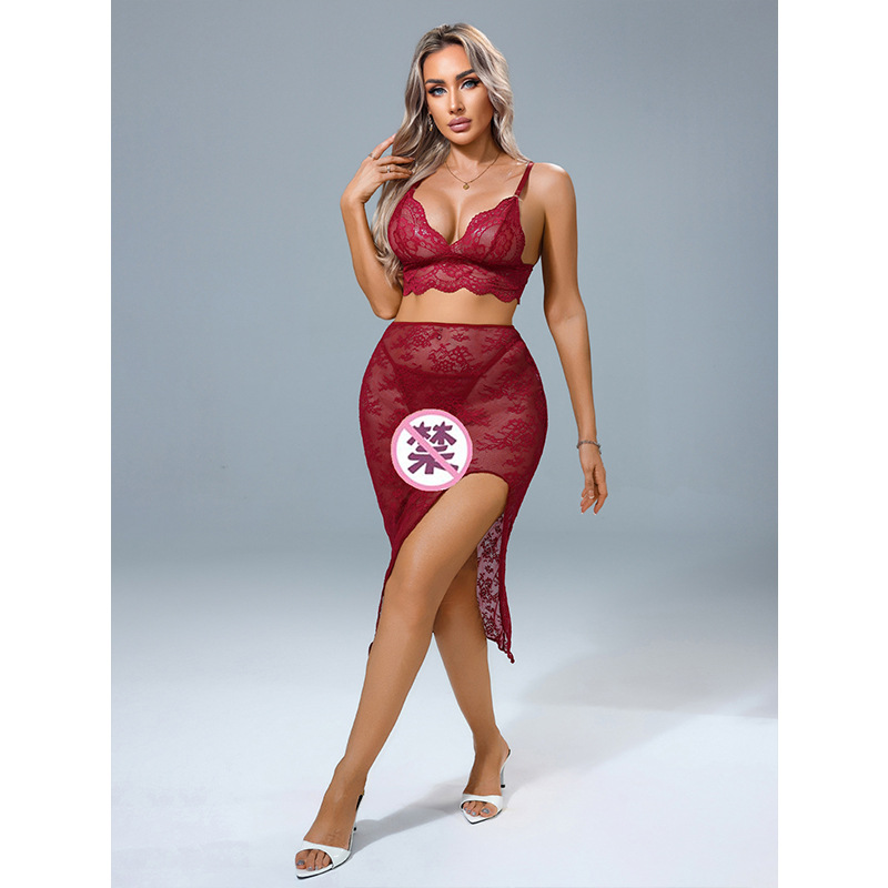 透明情趣内衣分体性感比基尼文胸套装诱惑火辣情趣睡衣三件套女款