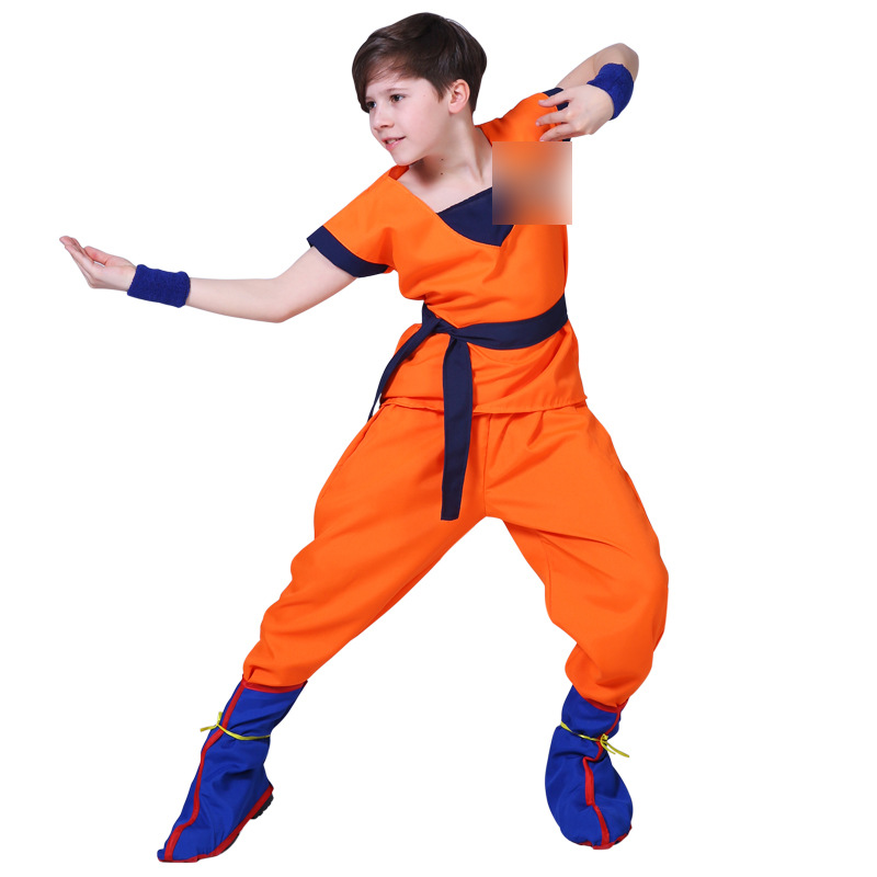 Disfraz de Goku de Halloween para niños, disfraz de la Escuela de Tortugas, cosplay de anime, disfraz para fiestas, fabricante original