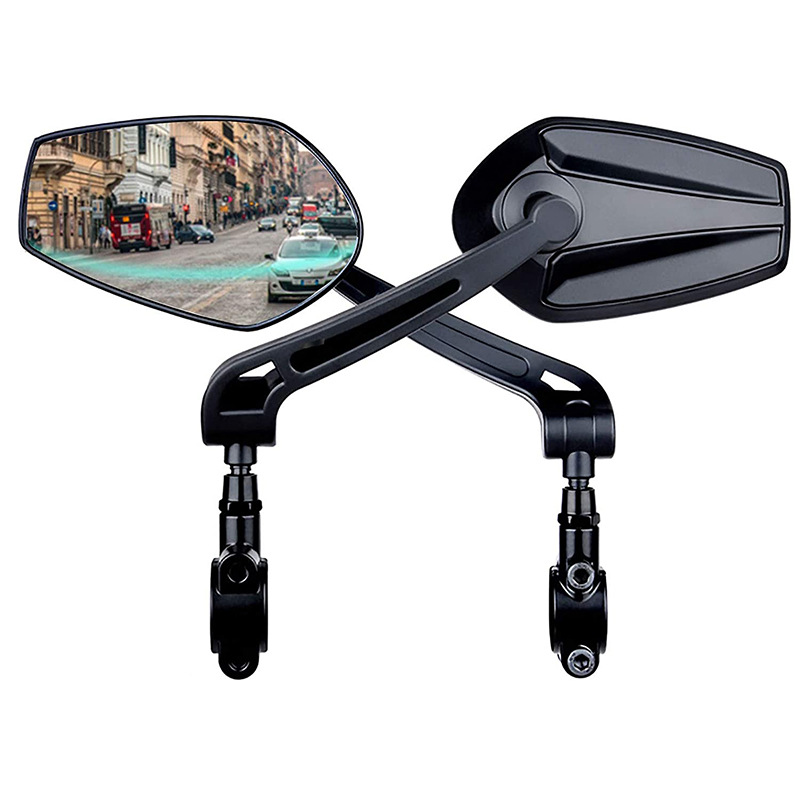 Espejo de asiento de aumento Espejo retrovisor de bicicleta [rotación de 360 grados] Modificación de motocicleta Espejo retrovisor grande