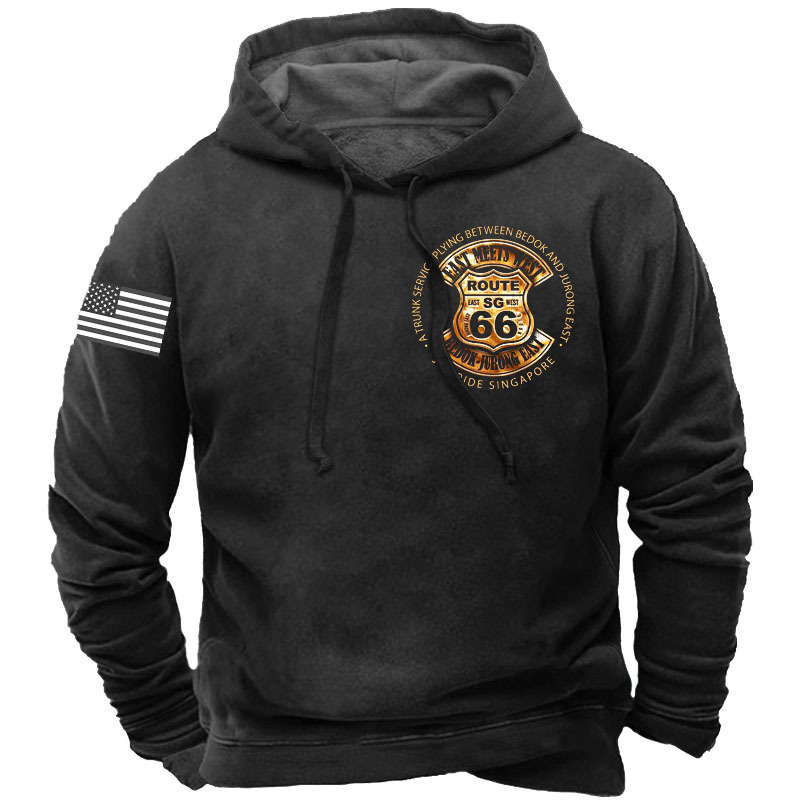 Sudadera de origen ropa nueva moda moda guardia impresión callejera venta caliente digital transfronteriza gorra de fábrica para hombres