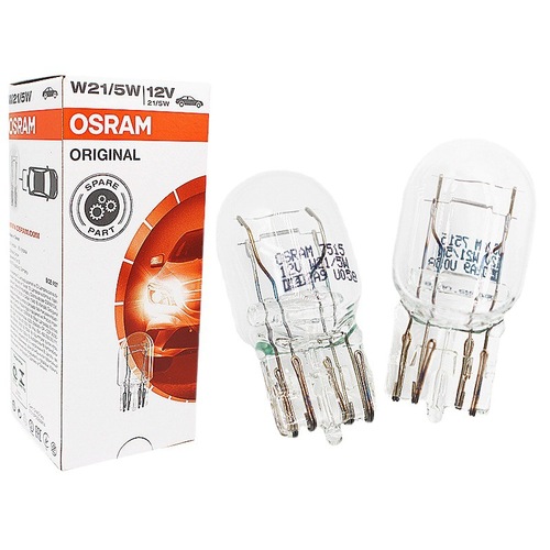 OSRAM brake light bulb T20 dual filament single filament large plug vehicle rear fog backup turn signal light 1881 1891