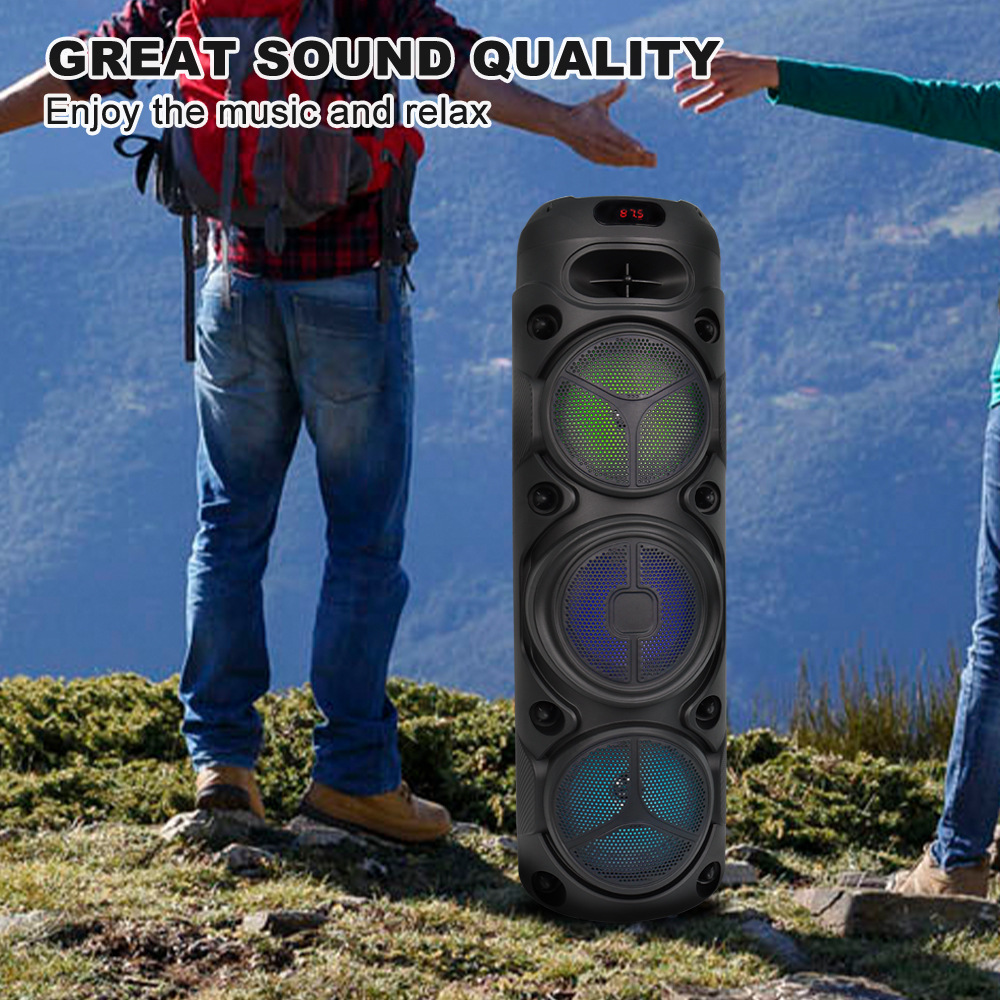 Sing-eZQS8308 micrófono portátil de altavoz Bluetooth de alta potencia de 3 pulgadas para fábricas transfronterizas