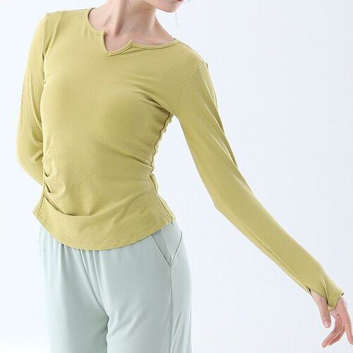 Modern dance practice clothing women's long-sleeved finger tops new Chinese dance classical body training dance clothing short-sleeved