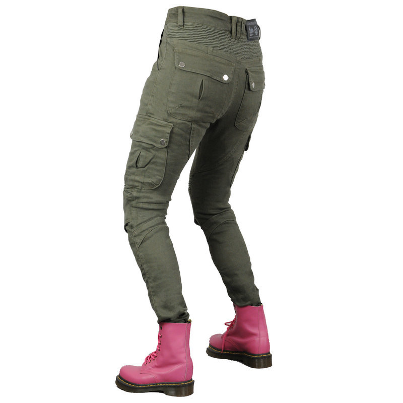 LOONG BIKER motocicleta jeans Mujer Caballero motocicleta pantalones Kevlar resistente al desgarro montar pantalones anti-caída