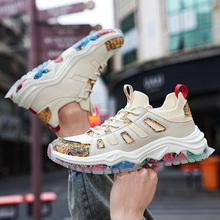 2025夏季新款男鞋国潮飞织休闲透气缓震老爹鞋吸模sports shoes