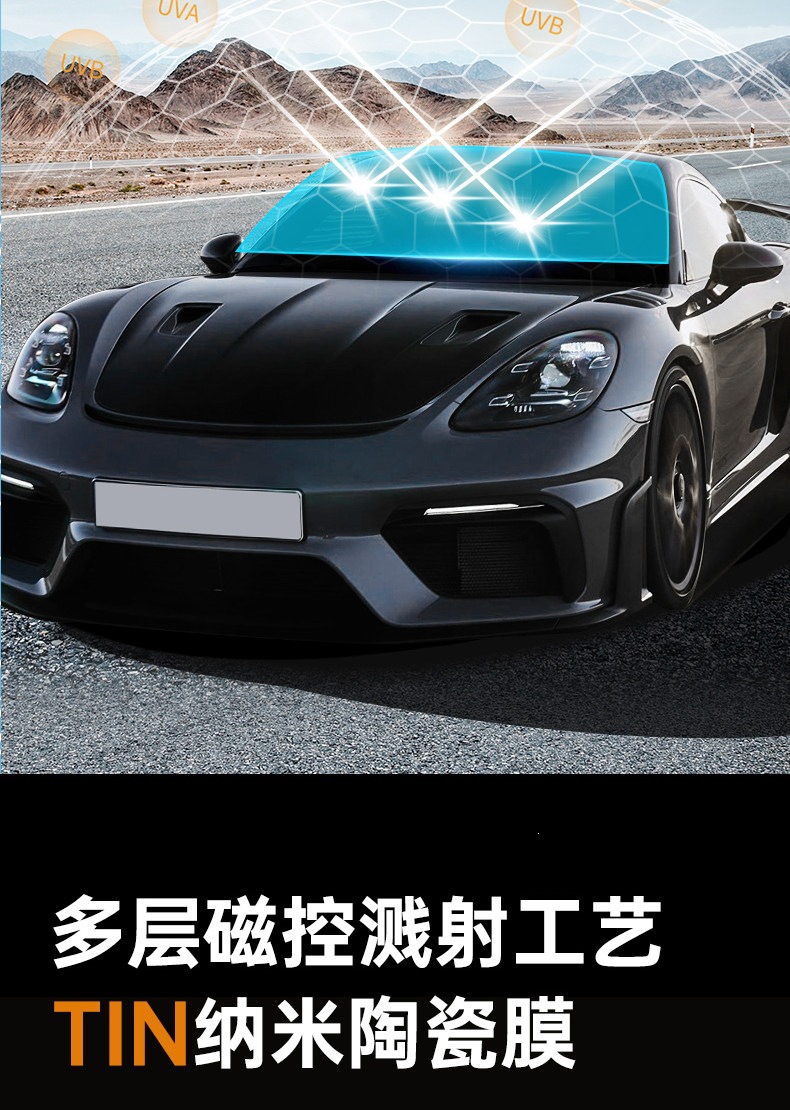 Luodun Car Film Full Car Wrap Sunscreen Window Privacy Film Platinum Ice Shine Series High Insulation Solar Film