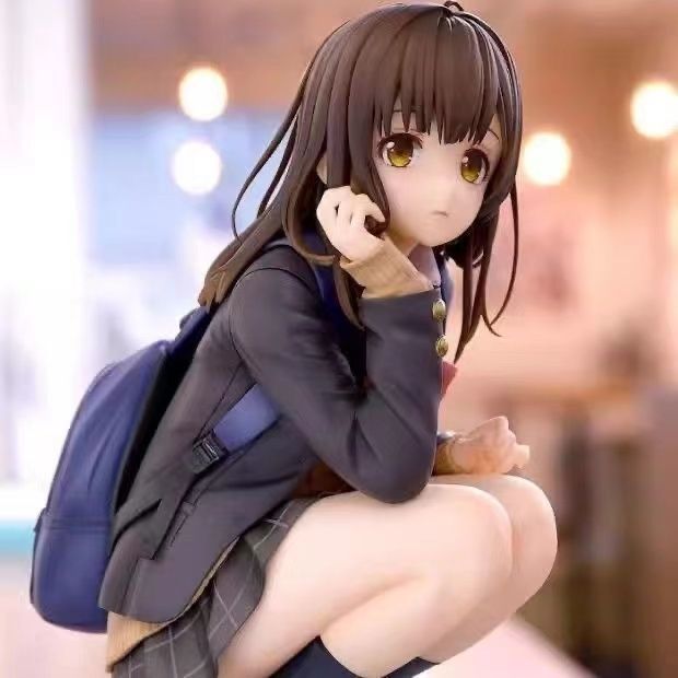 剃って拾う女子高生 荻原沙優 しゃがみ美少女フィギュアモデル シャーシ飾り卸売|undefined