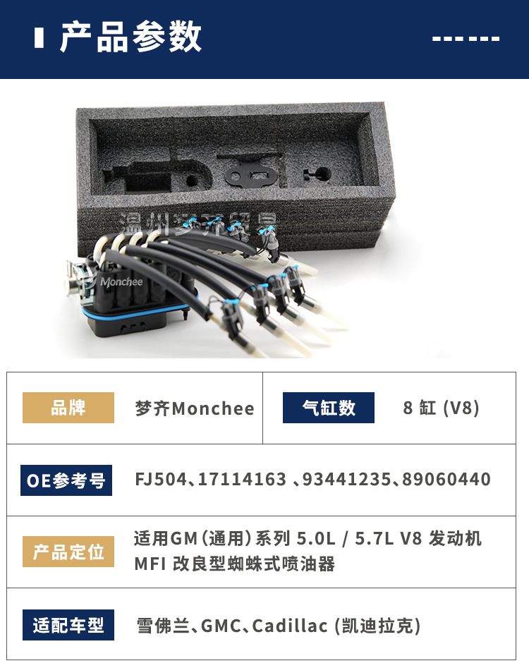 FJ504 Spider Fuel Injector 8-Cylinder Fuel Injection Device 17114163 89060440 MFI Upgrade Injector
