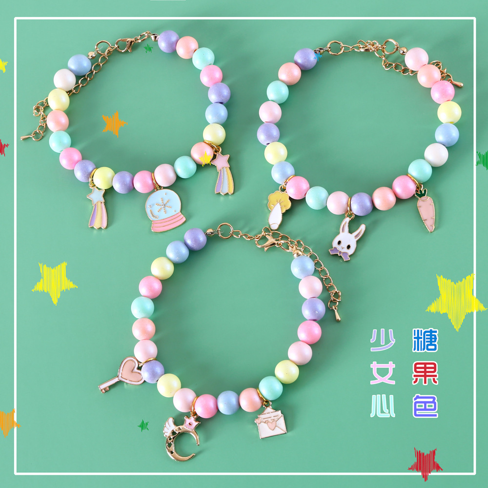 Hadas gatos perros perlas de color sueños luna tocado meteorito conejo collar de cumpleaños disparo accesorios pulseras
