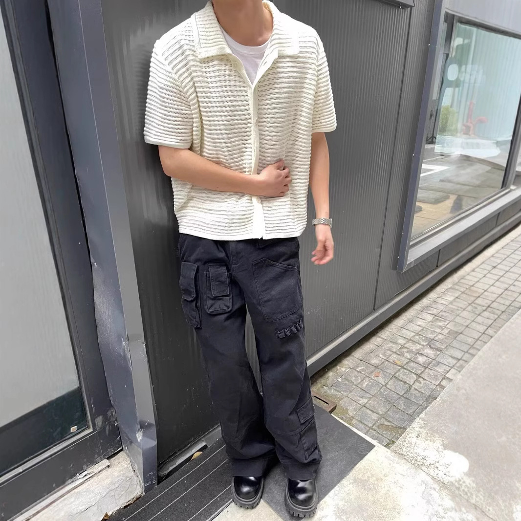 Camisas de mangas cortas de punto delgadas con hueco, chaqueta de verano, suéter, cardigan, moda