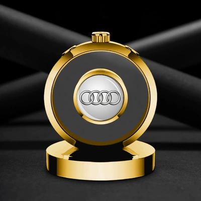 Car Aromatherapy, Car Perfume, Perfplant seat - comes-with-1-bottle-blue-ocean-perfume-audi-gold-alloy-ornaments