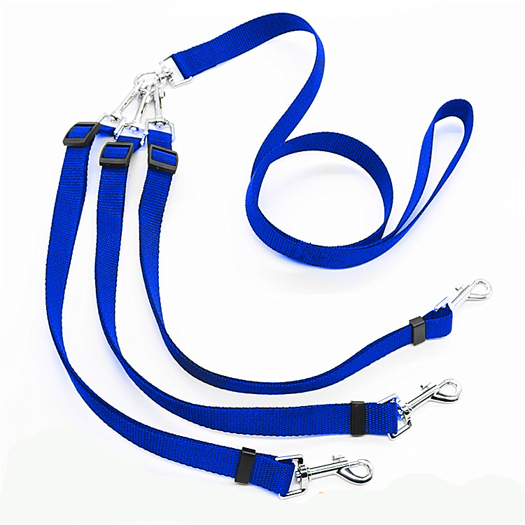 Suministro transfronterizo cuerda para mascotas mascota perro de tres cabezas cuerda para caminar un arrastre dos arrastre tres cuerda de tracción ajustable perro desmontable