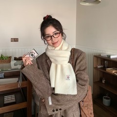 新款冬季羊毛围巾女高级感百搭可爱毛线针织围脖男护颈保暖韩版潮