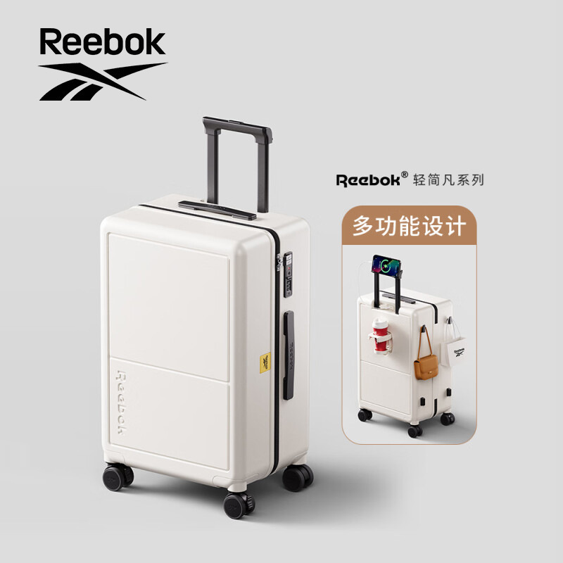 Reebok Suitcase 20inch Carry-On Suitcase Pc Anti-Drop Trolley Case Foreign Trade Travel Suitcase Password Lock Suitcase with Brake and Soft Wheels