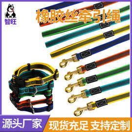 狗狗牵引绳橡胶丝牵引绳大型犬牵引绳小狗狗牵引绳户外遛狗专用