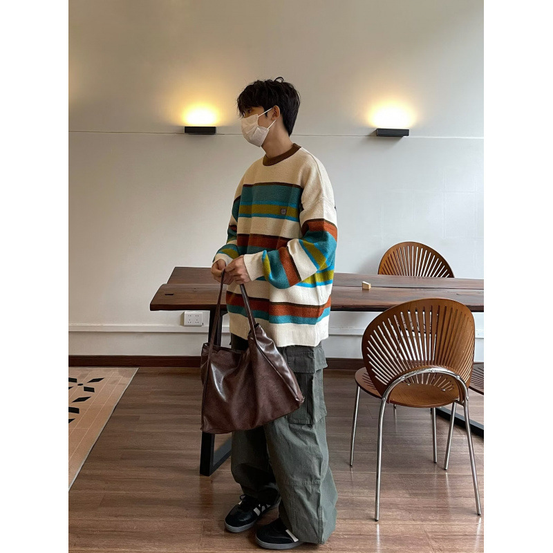 High Street Fashion Essential 2025 Autumn Men's Cargo Pants Multi-Pocket Washed Vintage Pants Straight Wide-Leg Two-Way Wear