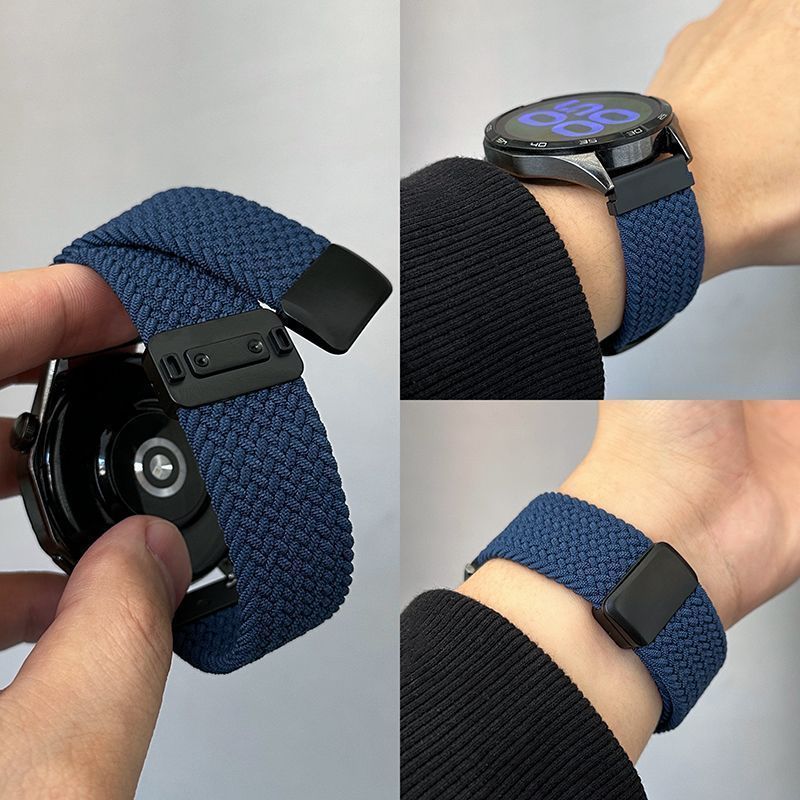 适用华为GT5/4尼龙磁吸扣22mm弹力编织表带watch3Pro荣耀46MM夏季|undefined