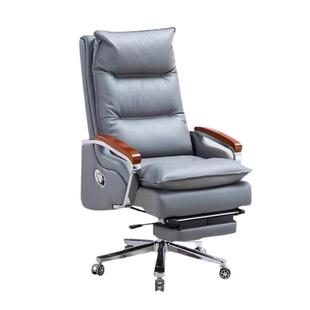 Office Simple Modern Boss Chair Western Leather Leather Office Chair Cowhide Lifting Computer Easy Chair