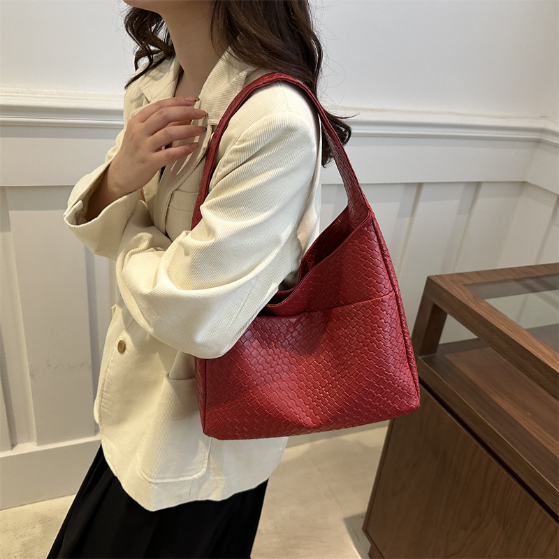 Bolso popular de este año, dama 2024, nuevo estilo de alta calidad retro bolso de hombro, gran capacidad de transporte total bolso de cubo