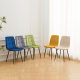 Dining Chair Home Nordic Modern Home Soft Bag Spoon Chair Milk Tea Cafe Restaurant Negotiation Iron Backrest Chair