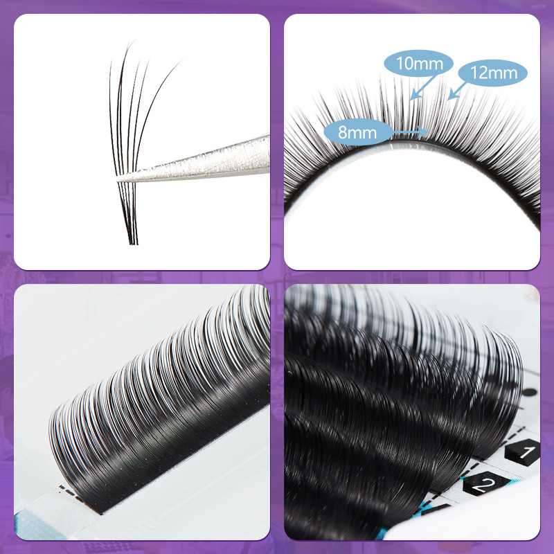 Fábrica de 0.07 pestañas de ojos naturales al por mayor de gran capacidad densa un segundo pestañas florecientes camellia pestañas falsas