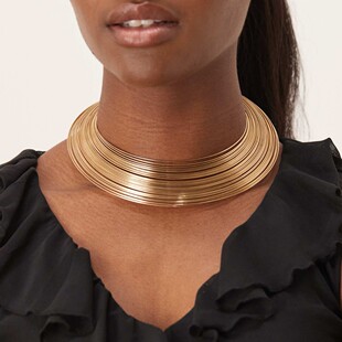 Europe and the United States big exaggerated metal collar choker multi-silk necklace female foreign trade cross-border jewelry supply