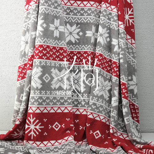 Flannel cloth coral velvet clothing double-sided flannel autumn and winter home clothing blankets Christmas printed fabric