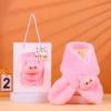 Pink Labubu head + childlike gift bag