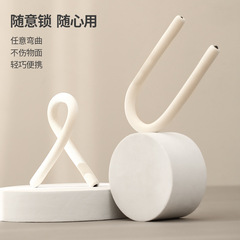 Fasolaポータブル軽量自由曲げキャビネットフック百変デスクトップ携帯電話スタンド簡易キャビネットロック