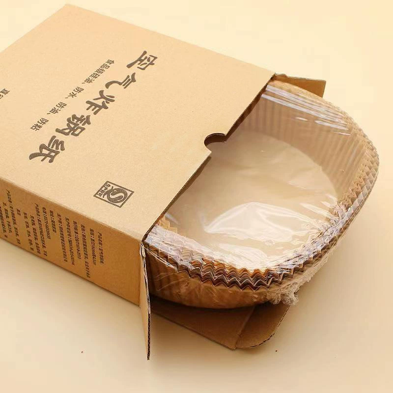 Воздушная фритюрница специальная бумажная тарелка для барбекю бумажная подкладка для пищевых подушечках толстая впитывающая бумага круглая печь для домашнего барбекю