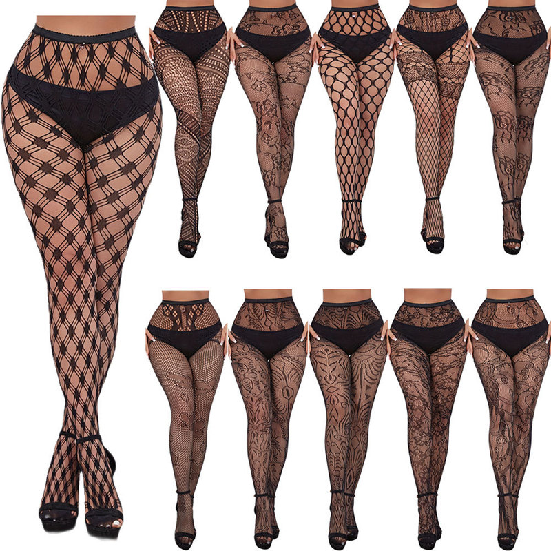 Halloween European and American Jacquard Bat Fishnet Stockings in Stock, High-Elastic Fishnet Stockings for Role-Playing Cosplay, Skull Fishnet Stockings