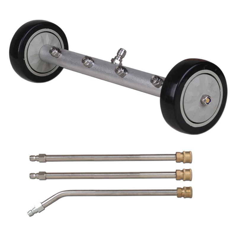 Accesorios populares transfronterizos para pistola de agua de alta presión, limpiador de chasis de coche, boquilla de acero inoxidable porosa en forma de ventilador, 4000psi