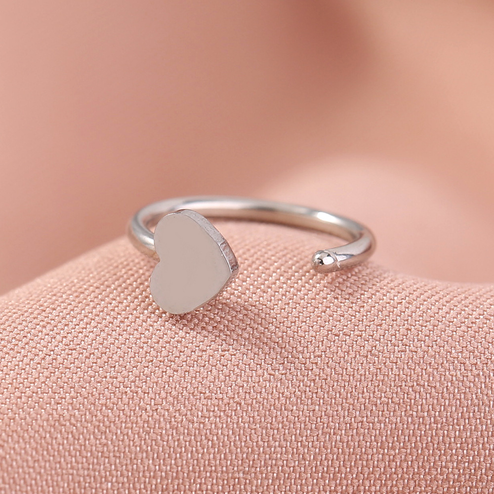 stainless steel heart nose ring without perforation heart-shaped nose clip