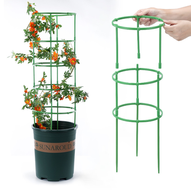 Soporte de Plástico para Plantas Trepadoras de Balcón con Anillos de Hierro Recubiertos de Plástico, Soporte para Flores, Jardinería, Soporte para Plantas Trepadoras, Jardinería Exterior. image 6