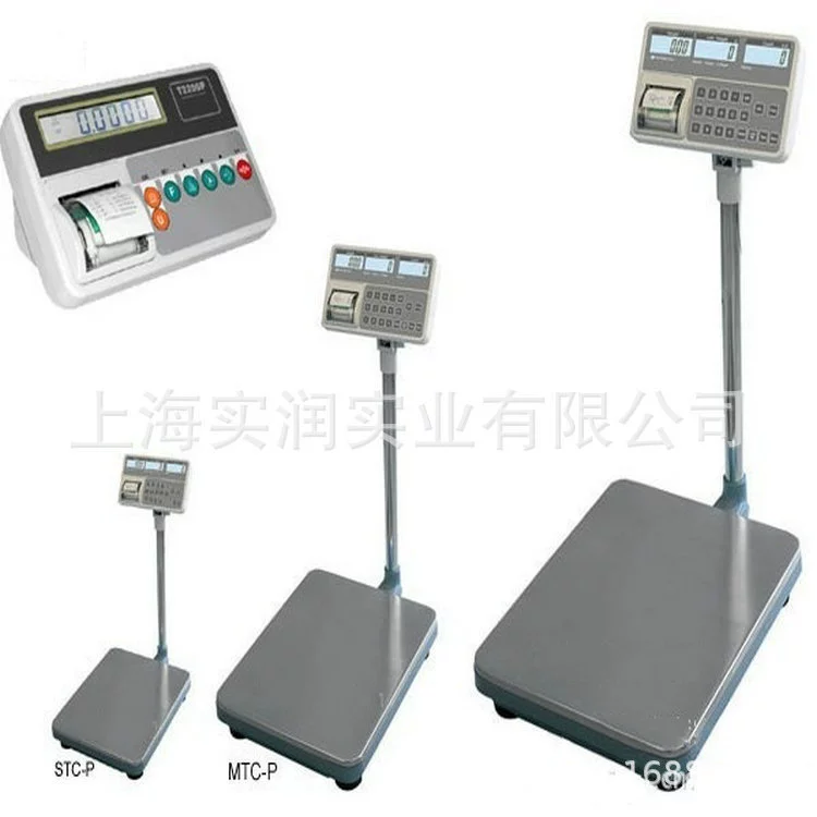 Шанхай 300 кг самоклееные печатные электронные весы печатные этикетки могут быть наклеены на столешницу TCS