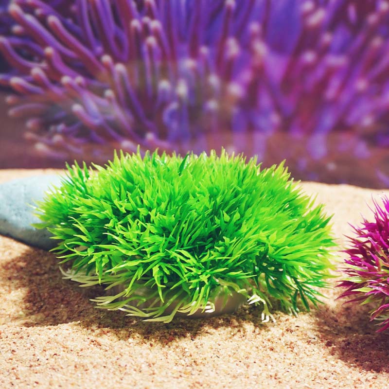 Hierba acuática simulada Hierba plana Hierba acuática falsa Fábrica Venta directa Pecera Decoración Pecera Paisaje Acuario Plástico