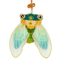 Koi Peace Talisman вышивка ручной работы DIY Материал сумка Золотая Цикада Саше ручная кладь кулон оригинальный Кошелек благословение подарок