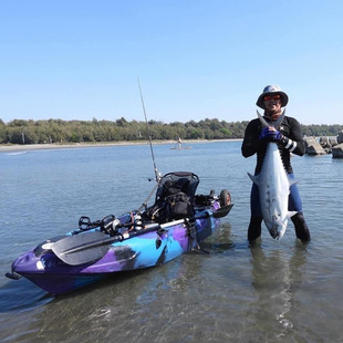 Outdoor fishing boat, foot pedal, electric power, Luya fishing boat with balance barrel can be installed, anti-collision resistance