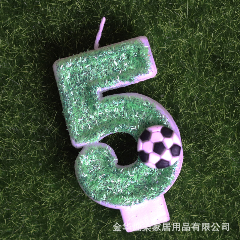 Amazon の人気サッカーシリーズデジタルキャンドル色変化クリエイティブ男の子の誕生日キャンドルケーキデコレーションドロップシッピング|undefined