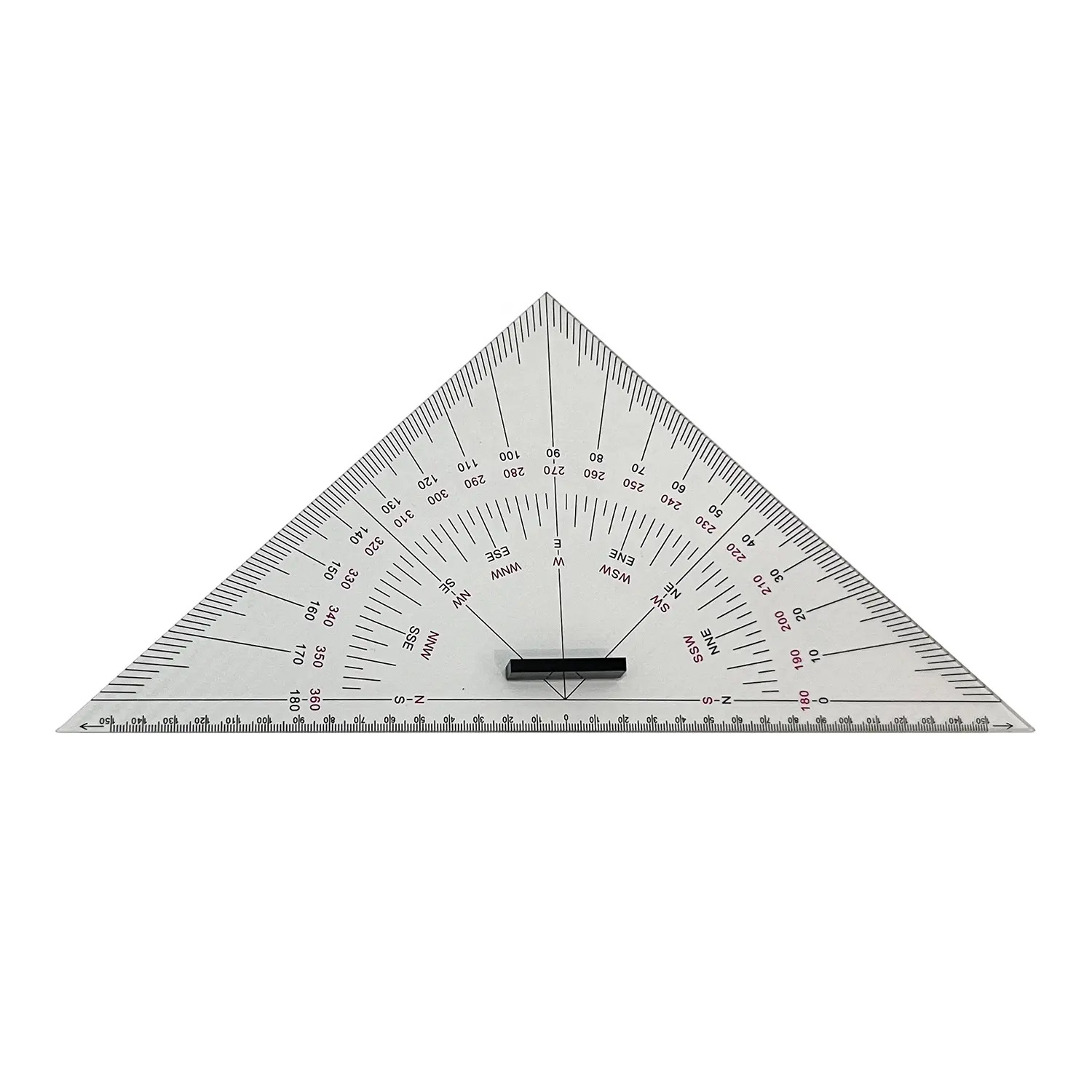 船用航海三角板300mm 海图绘图尺测距教学工程设计大号航道三角板