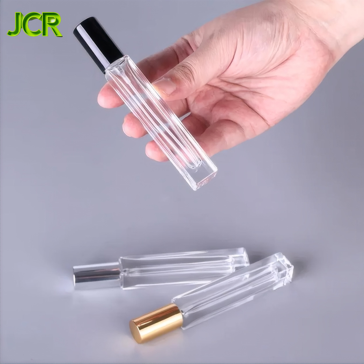 10ml香水瓶圆柱细高按压喷雾小样玻璃瓶便携旅行方形化妆品分装瓶