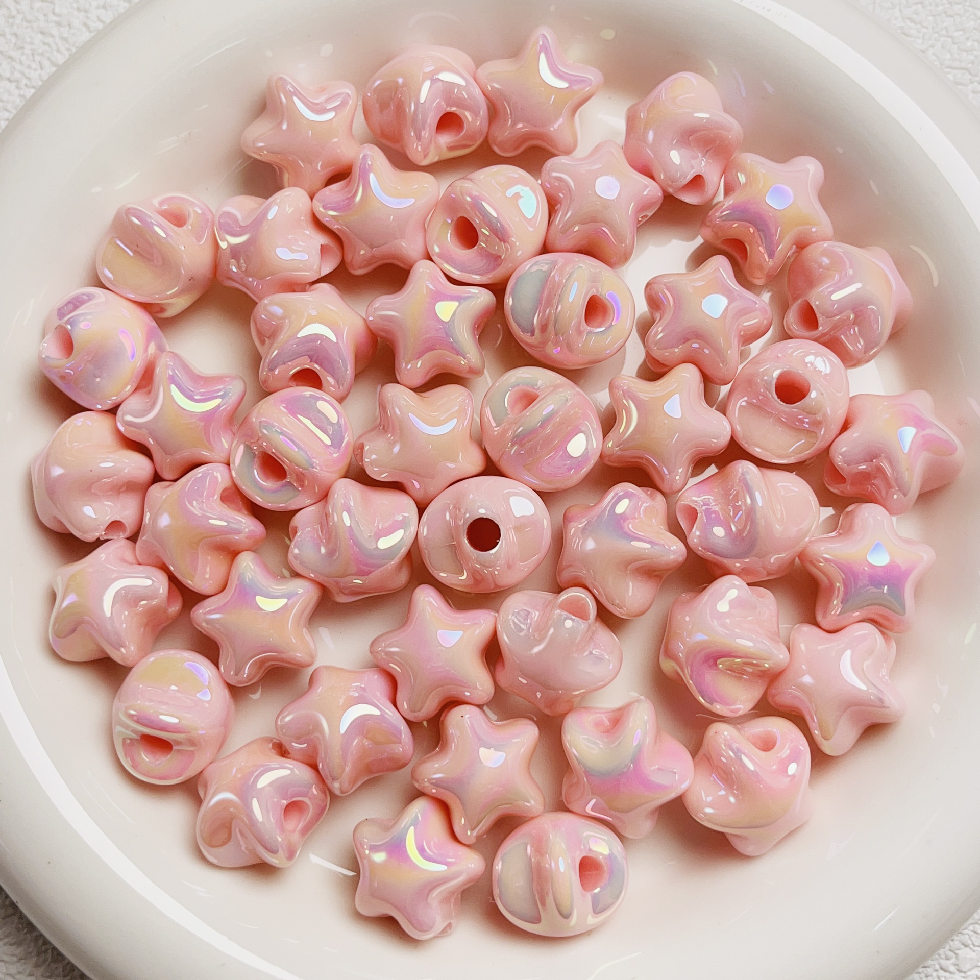 12g Weight Beads Jewelry Making Type DIY Jewelry Accessories Classification Smooth Embellishment 10 PCS/Package Quantity Acrylic Material Pentagram Pattern All Seasons Season UV plating Design Cute Style 10 PCS/Package Acrylic Pentagram Smooth DIY Jewelry Accessories Beads 8