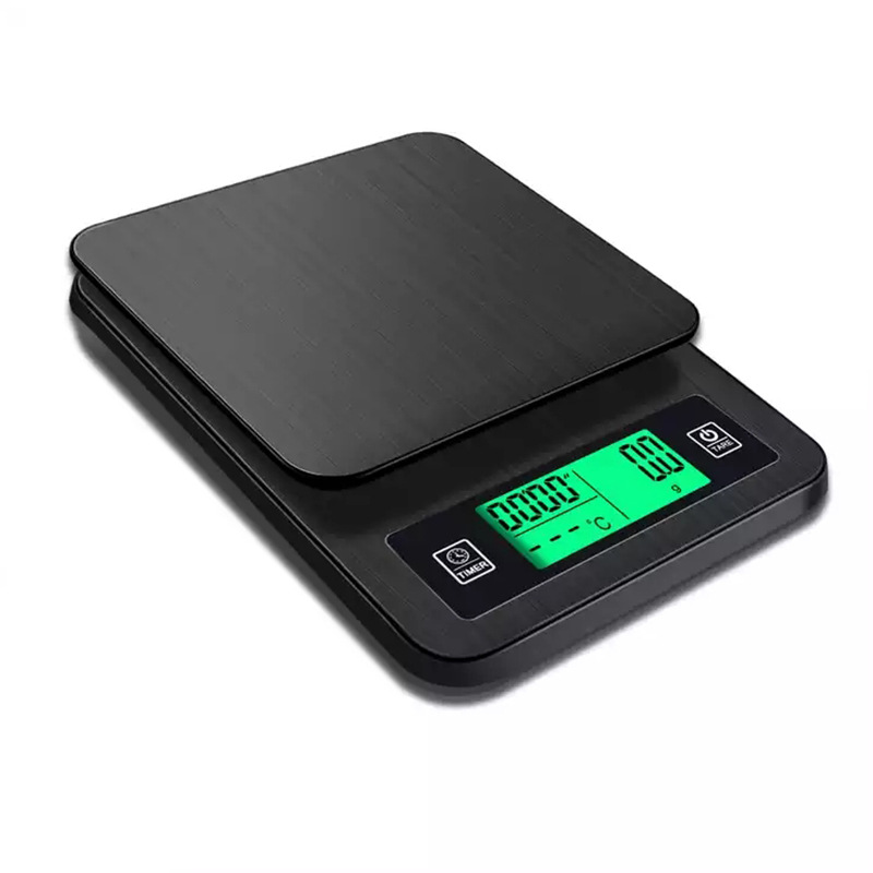 3KG手冲咖啡电子秤 家用计时触摸0.1g秤带探针称重称厨房烘培秤
