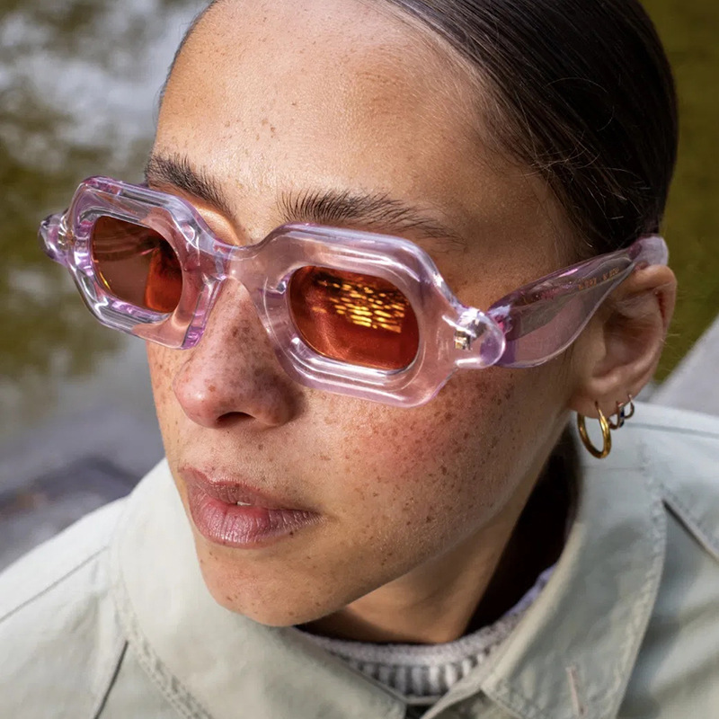 Small Frame Square Sunglasses Hot Girl Hip-Hop Street Style Sunglasses Funny Bubble Trendy Sunglasses European and American Fashion Women