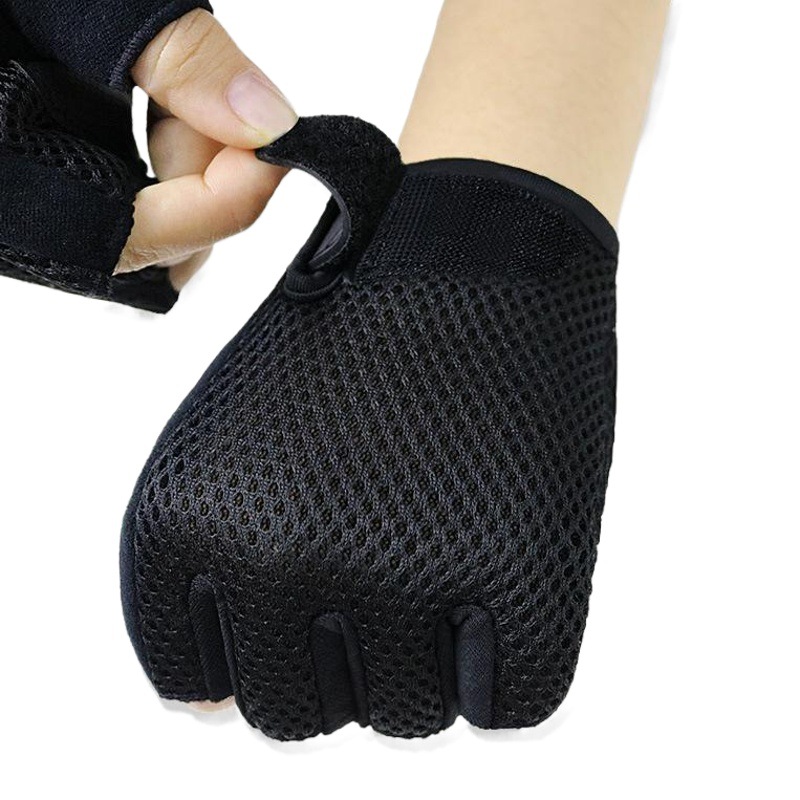 Venta Directa de fábrica TOP-RACERS negro transpirable malla ciclismo medio dedo guantes de entrenamiento deportivo guantes de fitness