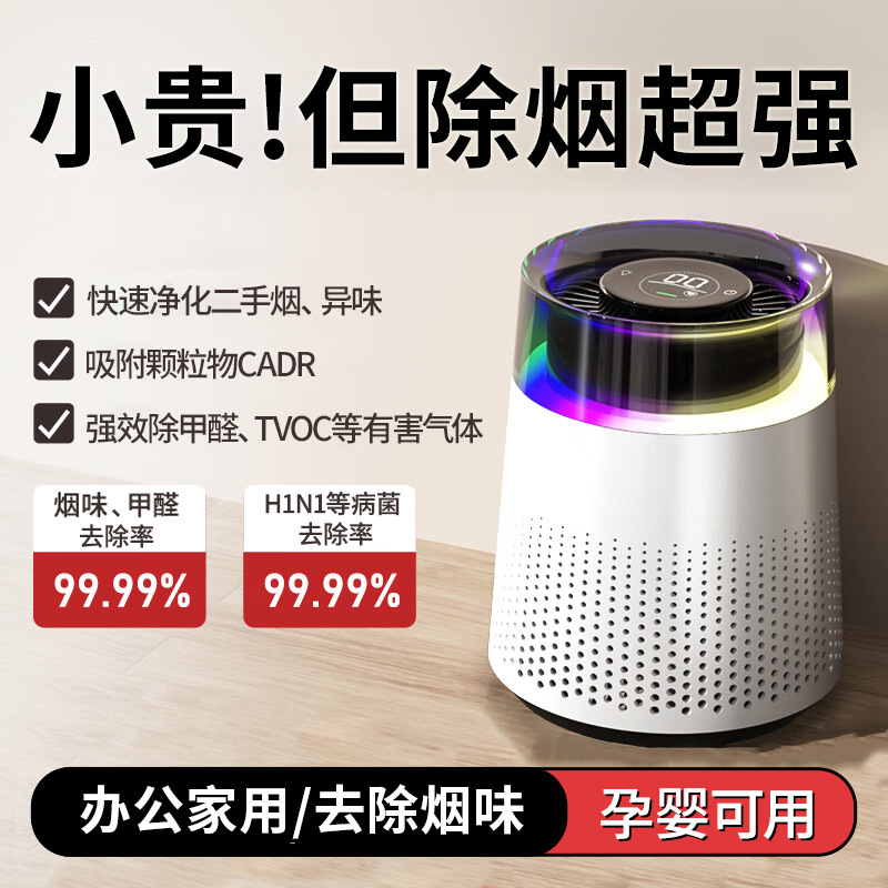 Indoor Smoking Air Purifier to Remove Second-Hand Smoke Desktop Smoking Fume Extractor Office Anti-Second-Hand Smoke Artifact