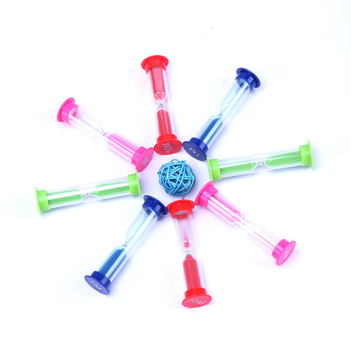 Cross-border wholesale 30s/1/2/colored plastic sand timer student gift decoration accessory sand timer clock set