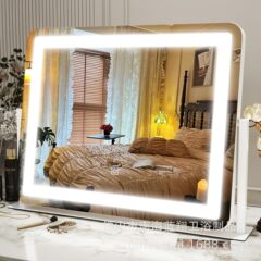 360度回転ledデスクトップ化粧化粧台一体シンプルな寝室化粧鏡智